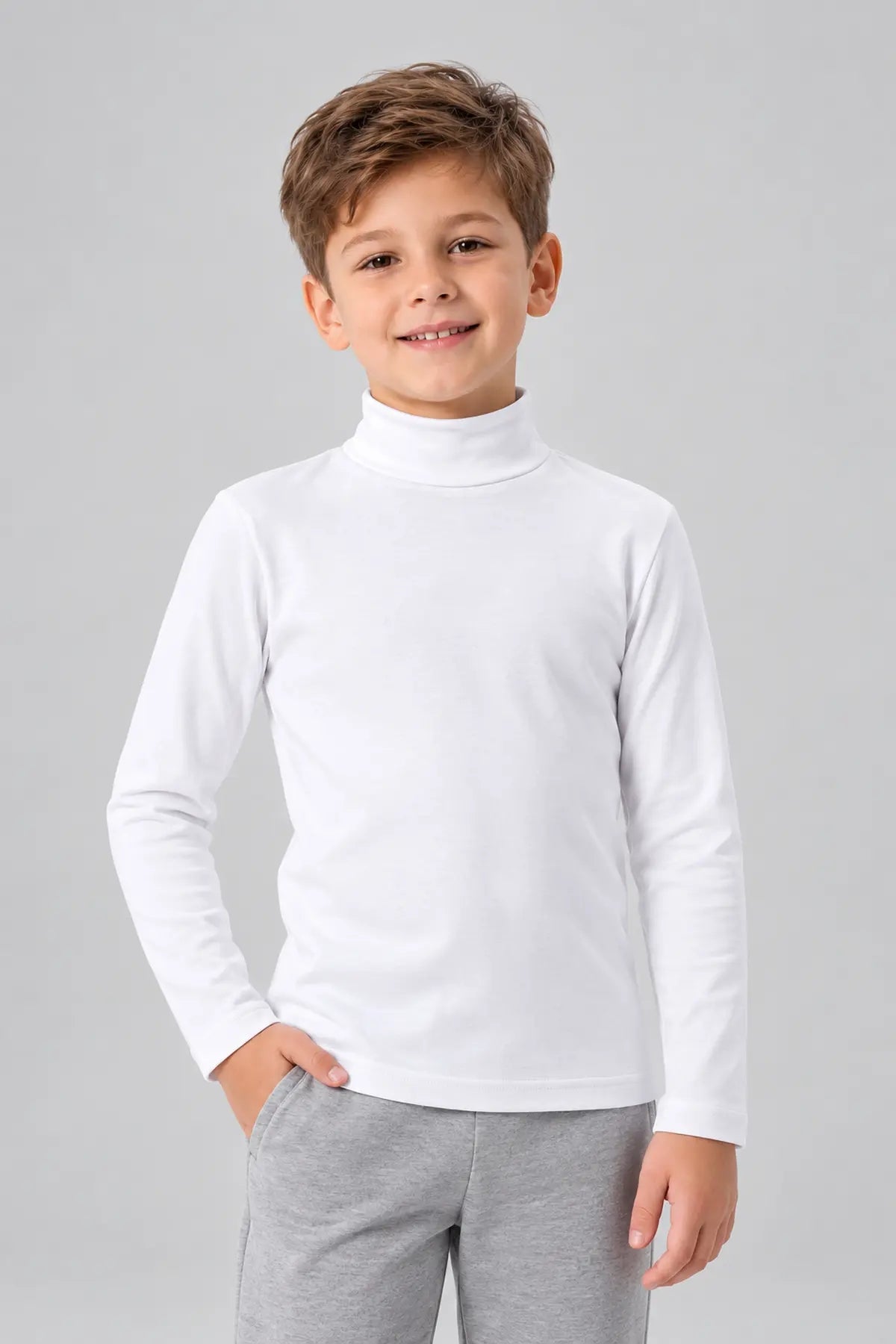Kız-Erkek Çocuk Uzun Kol Balıkçı Yaka Body 6330